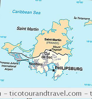 Bản Đồ St Maarten Và St. Martin In The Caribbean