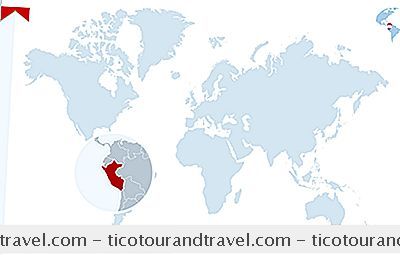 Orta Ve Güney Amerika - Küresel Harita Üzerine Peru'Nun Yeri