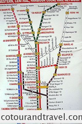 Indie - Místní Vlaková Mapa V Bombaji