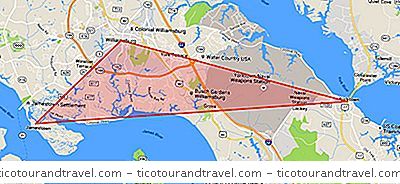 Historische Dreieck Karten: Williamsburg-Jamestown-Yorktown