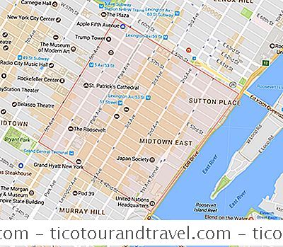 Amerika Birleşik Devletleri - Midtown Doğu Mahallesi Haritası